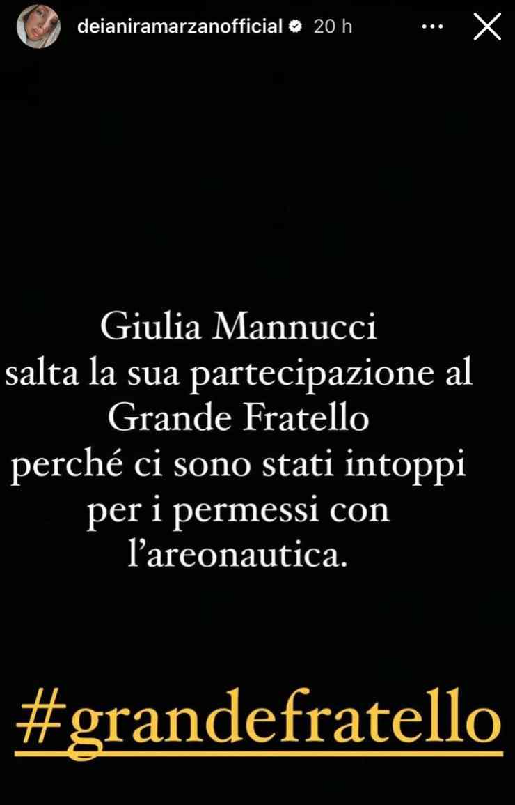 giulia mannucci gf verità